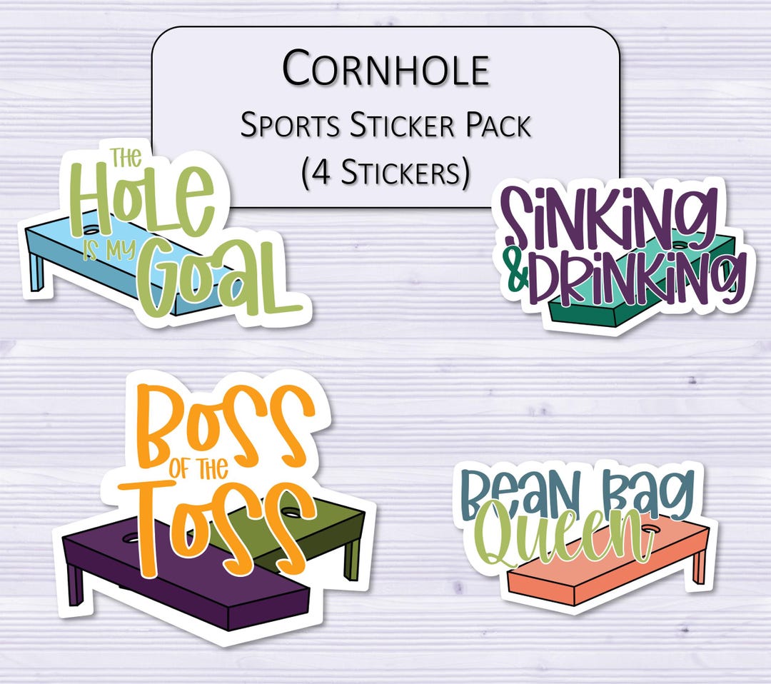 Cornhole Sticker Pack | Sports Stickers | Scrapbooking Stickers ...