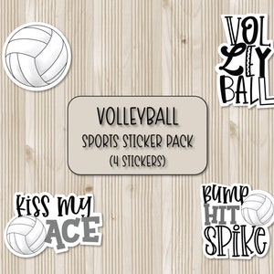 Beachvolleyball Sticker Set | Sport-Aufkleber | Scrapbooking Aufkleber | Laptop Aufkleber | Wasserflasche Aufkleber | Handy Case Sticker