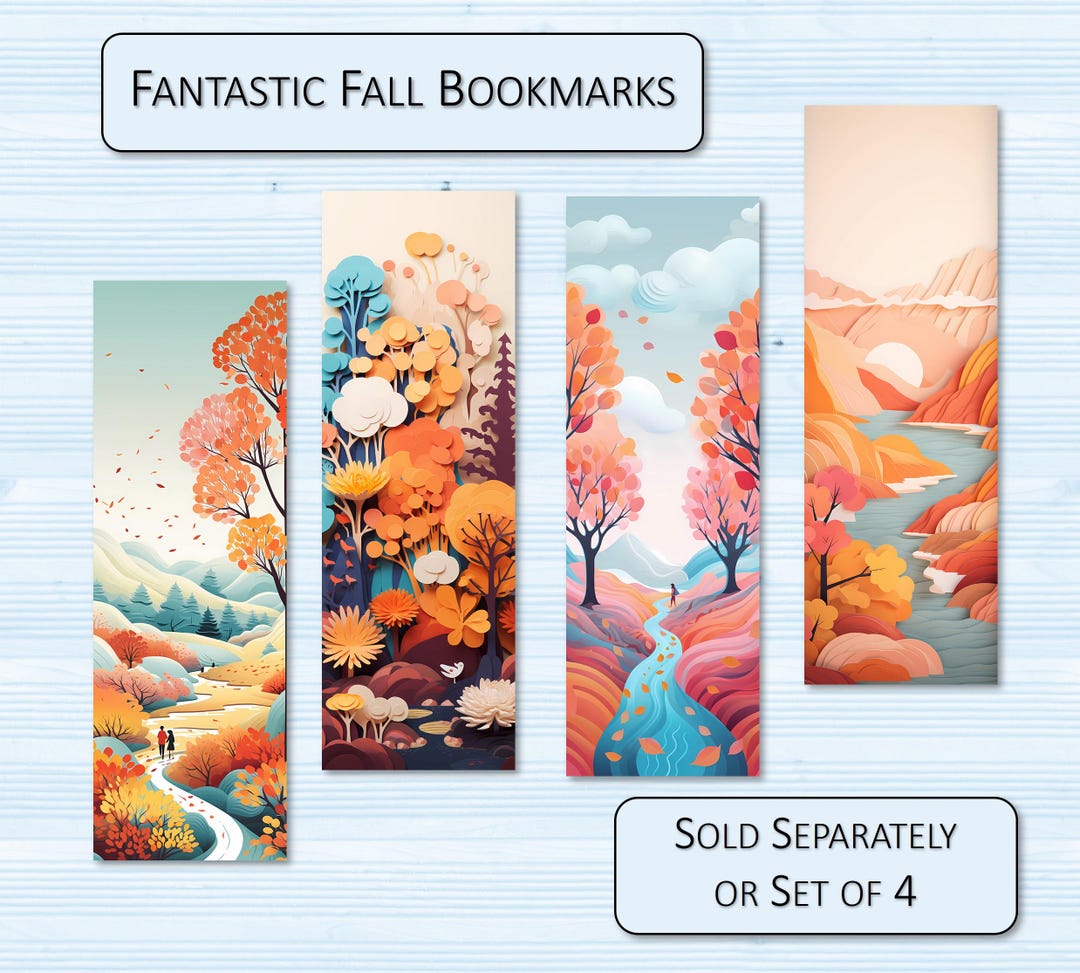 Fantastic Fall Bookmarks | Bookmark Set or Single | Laminated Bookmark ...