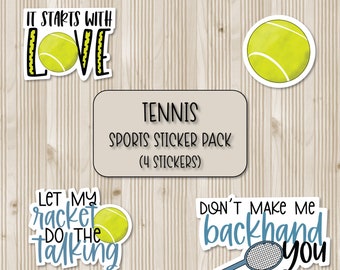 Tennis Sticker Pack | Sports Stickers | Scrapbooking Stickers | Laptop Stickers | Waterbottle Stickers | Phone Case Sticker