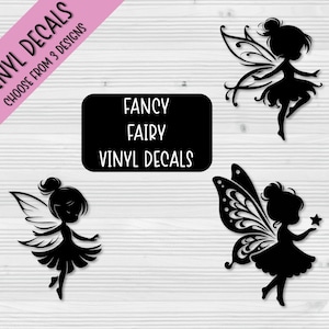 Calcomanías de vinilo de hadas de lujo / Calcomanías de libros / Decoración de hadas / Calcomanías de botellas de agua / Calcomanías de computadora portátil / Calcomanías de automóviles / Regalos / Personalizables