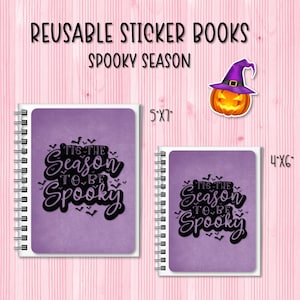 Spooky Themed Reusable Sticker Book | Sticker Storage Album | Custom Vinyl Sticker Organizer