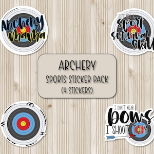 Bogenschießen Themed Sticker | Sport-Aufkleber | Scrapbooking Aufkleber | Laptop Aufkleber | Wasserflasche Aufkleber | Handy Case Sticker