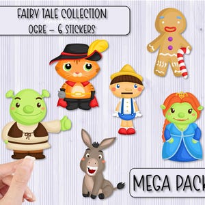 Oger & Friends MEGA Sticker Pack | Wandtattoos Märchen | Scrapbooking Aufkleber | Laptop Aufkleber | Wasserflasche Aufkleber | Handy Case Sticker