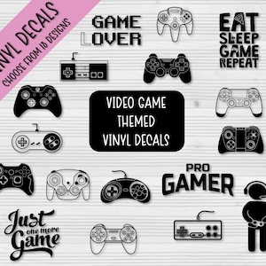 ゲーマーをテーマにしたビニールデカール | ビデオゲーム用デカール | コンソール用デコレーション | ウォーターボトル用デカール | ノートパソコン用デカール | 車用デカール | ギフト | カスタマイズ可能