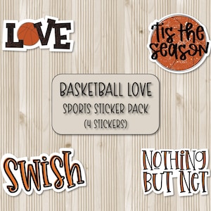 Basketball Love Aufkleber | Sport-Aufkleber | Scrapbooking Aufkleber | Laptop Aufkleber | Wasserflasche Aufkleber | Handy Case Sticker