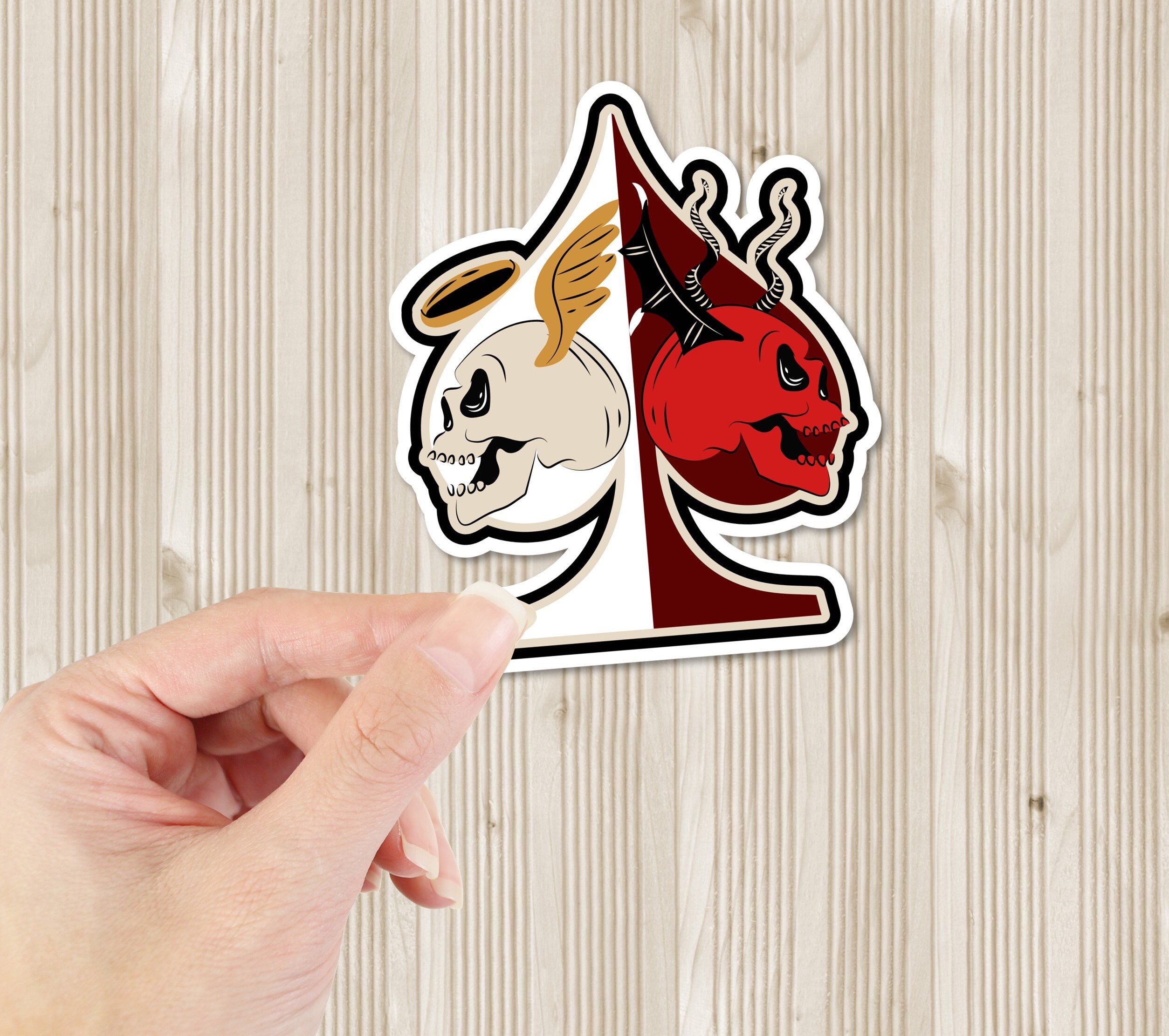 Good Vs Bad Sticker Pack Skull Stickers Scrapbooking Stickers Laptop ...