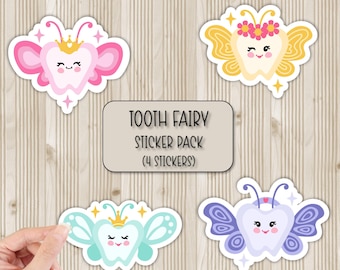 Tooth Fairy Stickers | Dentist Stickers | Laminated Stickers | Tooth Stickers | Laptop Stickers | Waterbottle Stickers | Phone Case Sticker