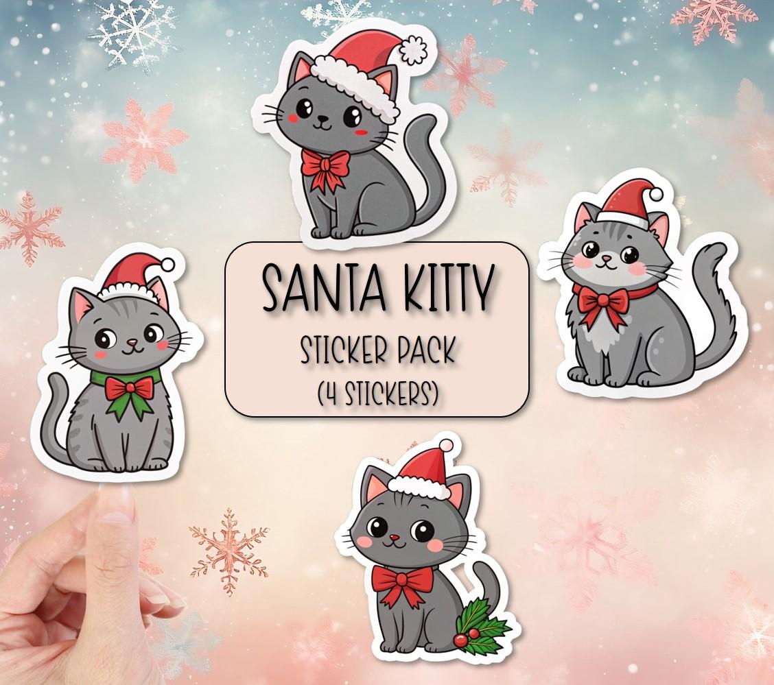 Christmas Santa Sticker Pack | Christmas Stickers | Scrapbooking Stickers | Laptop Stickers | Waterbottle Stickers | Phone Case Sticker