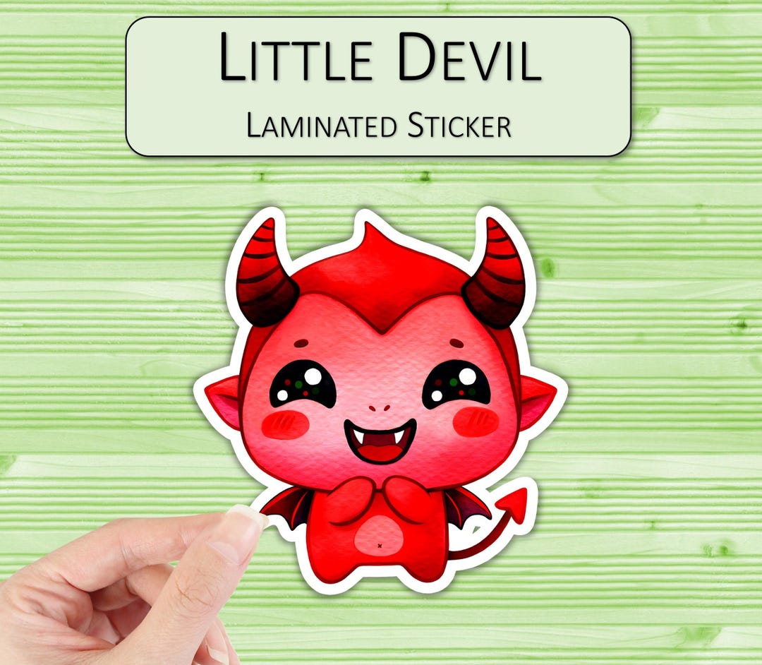 Little Devil Sticker | Laminated Stickers | Weatherproof Stickers ...