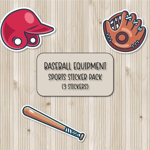 Baseball Equipment Sticker | Sport-Aufkleber | Scrapbooking Aufkleber | Laptop Aufkleber | Wasserflasche Aufkleber | Handy Case Sticker