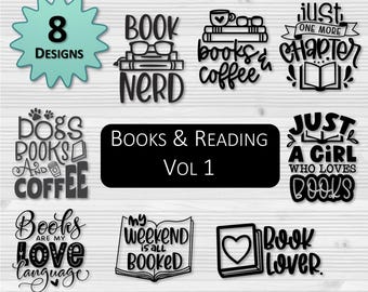 Books & Reading Vol. 1 Vinyl Decals | Car Decal | Water Bottle Decal | Laptop Decal | Custom Vinyl