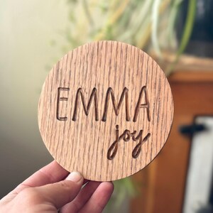 Baby Name Sign, Birth name sign, Baby Name Announcement, Hospital name sign, Newborn Name Sign, Baby Shower Gift, Keepsake, Wooden Engraved