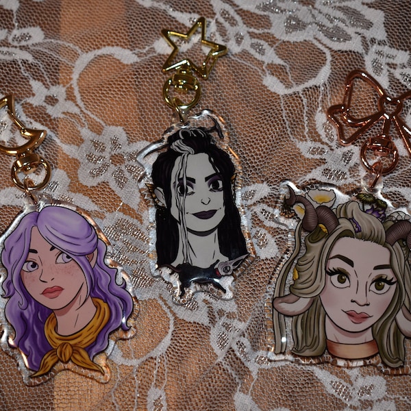 Critical Role Keychains // Witches of Bells Hells — Imogen, Laudna, Fearne