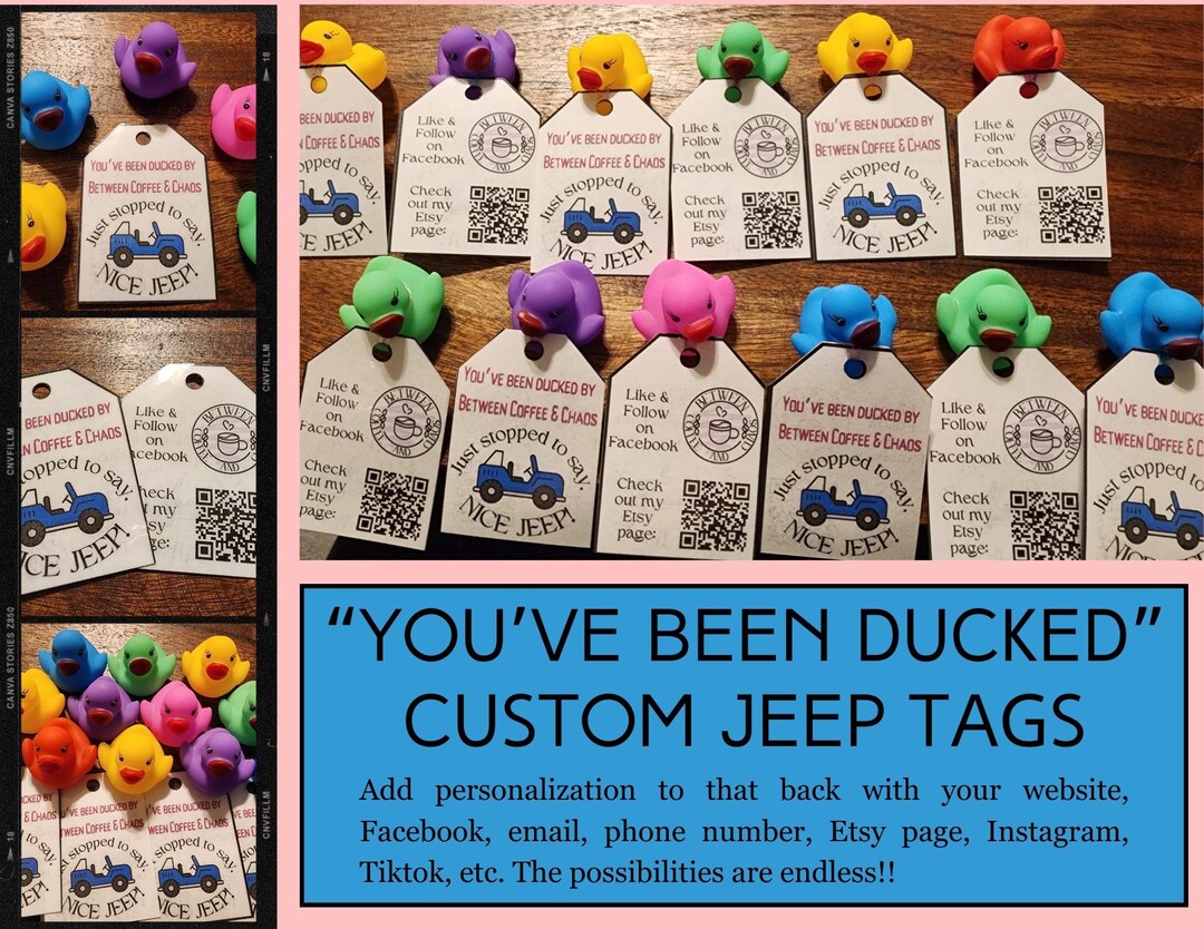Jeep Wrangler You've Been Ducked Custom Jeep Tags I Multiple Color and