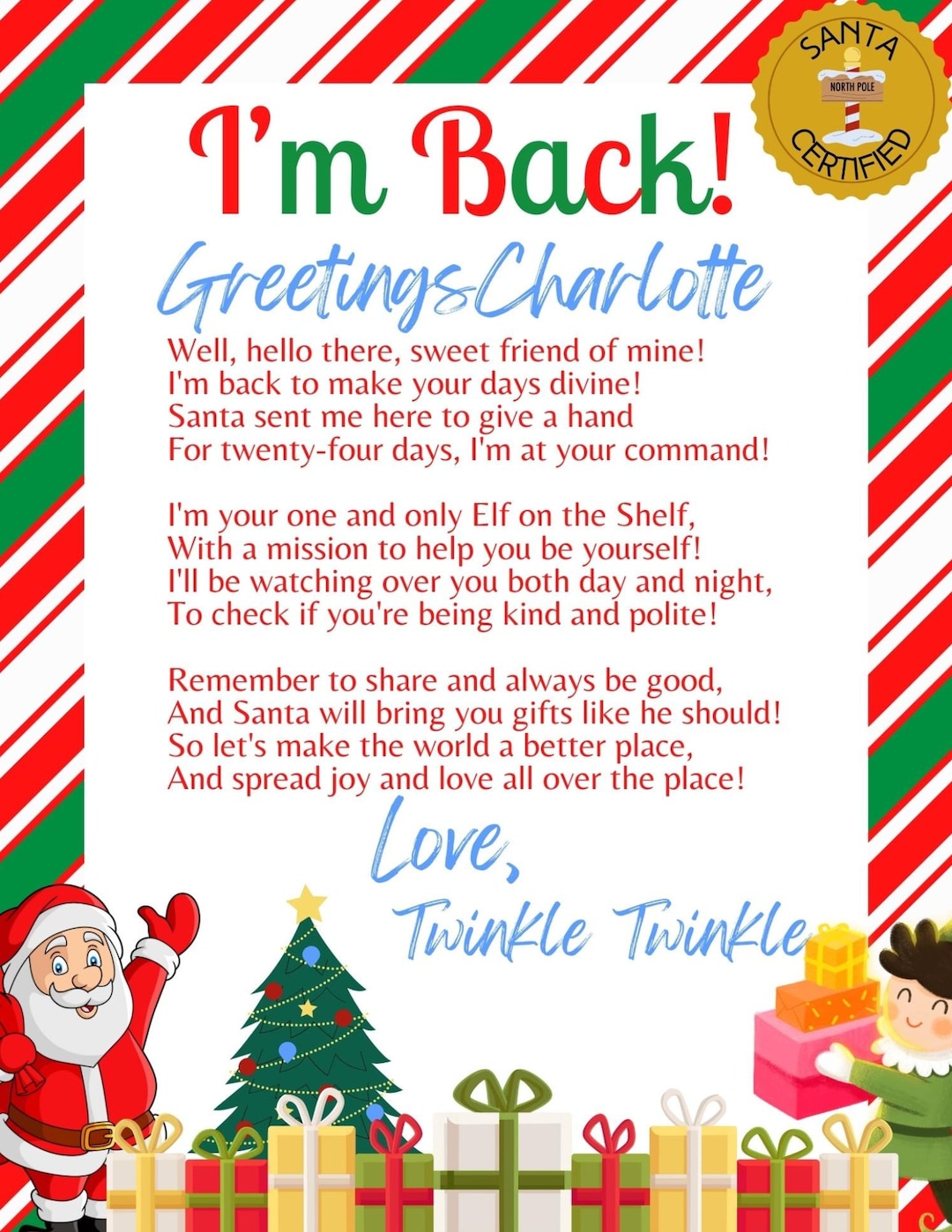 Elf On The Shelf I M Back Letter Elf Arrival Letter To Boy Girl Both Il 1080xN.5547627490 7n09