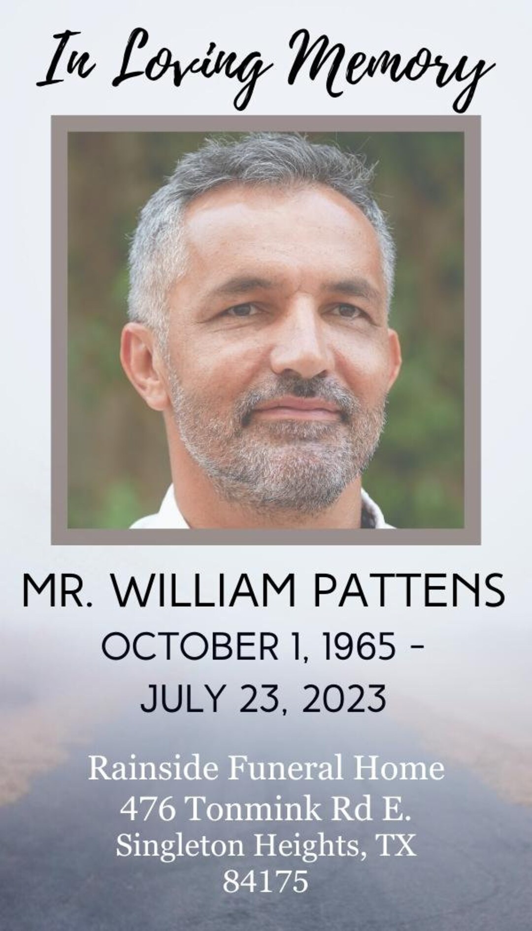 Funeral Memorial Card I Prayer Card I Template Loss of Etsy