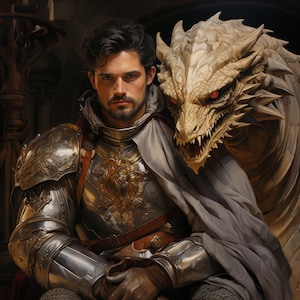 Custom Knights & Dragons Portraits Transform Memories with Dream Scene Portraits! Custom Fantasy Photos, Unique Personalized Gifts. #Knight