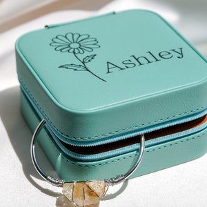 Girls Jewelry Box Personalized, Jewelry Travel Box, Jewelry Organizer, Travel Jewelry Case, Custom Jewelry Box, Engraved Jewelry Box