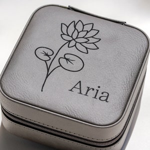 Girls Jewelry Box Personalized, Jewelry Travel Box, Jewelry Organizer, Travel Jewelry Case, Custom Jewelry Box, Engraved Jewelry Box