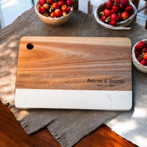 Personalized Cutting Board, Engraved Custom Cutting Wood Board for Weddings Anniversaries Gifts, Unique Wooden Board with Name for Her