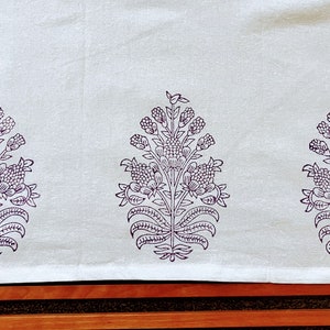 Bouquet print, flour sack tea towel, eco-friendly kitchen towel, 100% cotton, block print towel, housewarming gift, hand printed, dish towel