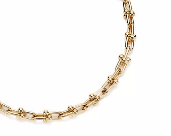 Golden Chains Bracelet - Stylish Link Bracelet -Statement Bracelet - Christmas Gift Idea-Gifts for Her