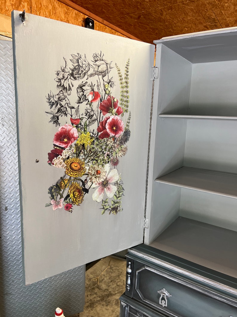 Hand painted buffet cabinet zdjęcie 5