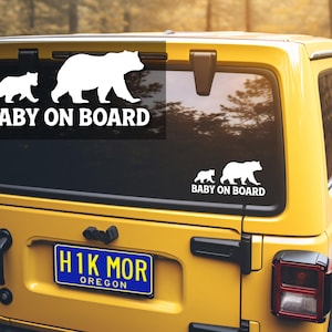 Custom Animal Baby on Board Car Decal: Personalized Vinyl Sticker