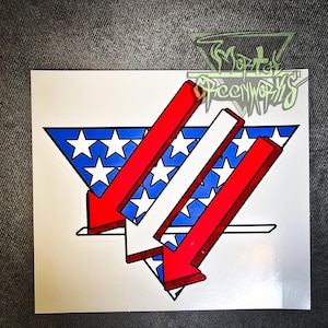 Adesivo frontale sul clima, colori della bandiera americana - Proteggi il pianeta dalle ideologie tossiche