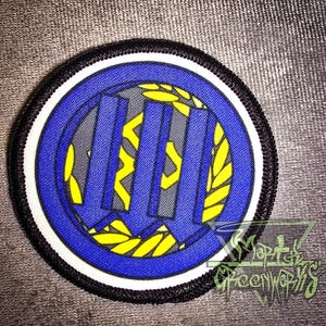 Fuck a Proud Boy, Purple and Gold Iron-On Patch