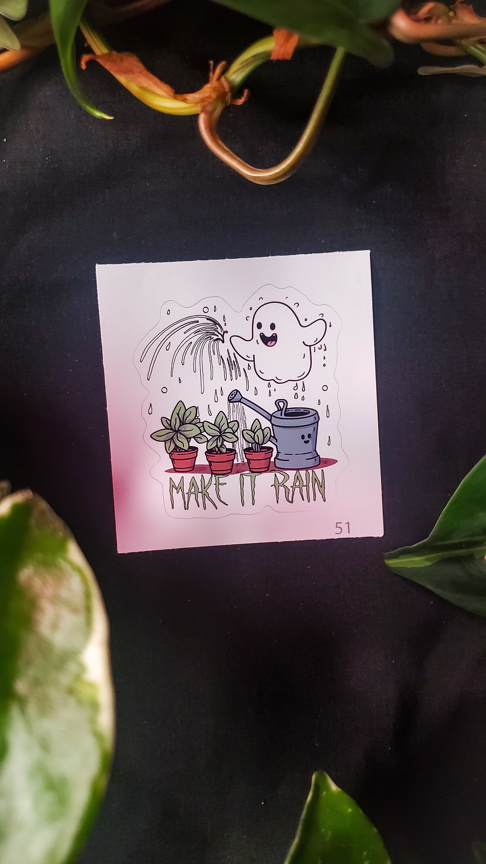 Make It Rain Ghost Sticker - Etsy