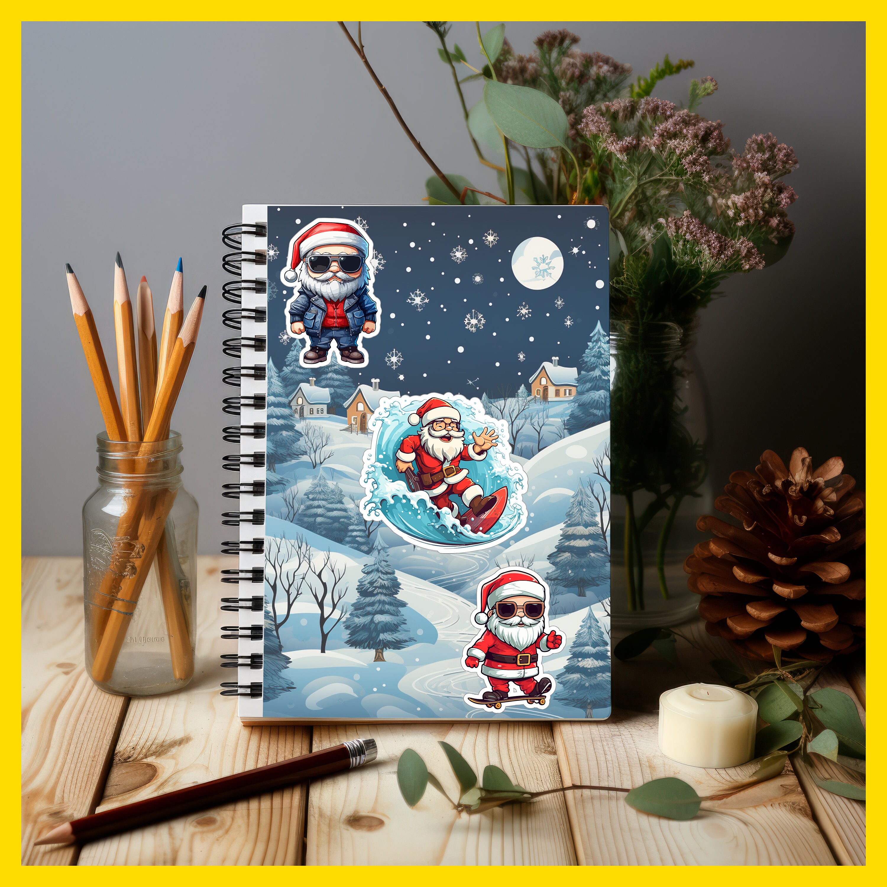 Christmas Bunch of Santas Clip Art Collection, 50+ PNG Bundle ...