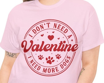 Día de San Valentín, perros, vacaciones, patas, casual, broma, declaración, sentimental, camiseta, mascotas, Camiseta de algodón pesado unisex