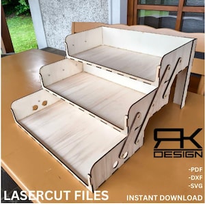 DIY Folding Shelf – Lasercut Templates for Crafting – Instant Download