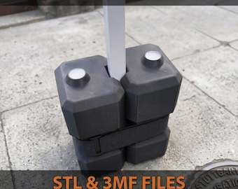 Pavilion Weights 3D Print File Gazebo Leg Weights Stackable Tent Anchor Modular DIY Canopy Weight Wind Resistant Outdoor