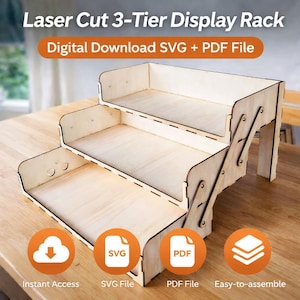 Gör-det-själv-försäljningsställ för marknader och mässor – hopfällbart med snabb montering – .svg .dxf laserskuren fil