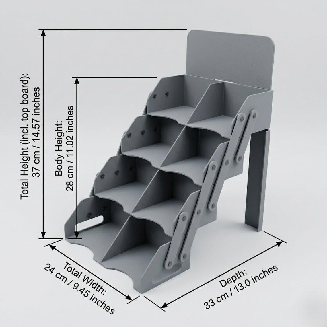 3D Printable Coaster Display STL 3MF | Foldable Sales Shelf for Market ...