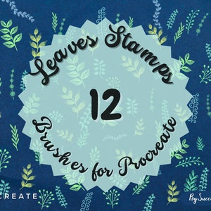 Procreate Laubstempel, Blättermuster, Greenery-Pinsel, Naturpinsel, Blattmusterpinsel, Botanische Pinsel
