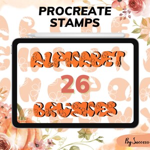 26 Procreate Alphabet Stamps, Procreate Stamp brush procreate brushes, brushes, letter stamp, procreate tool, procreate, stamps,Brush Stamps