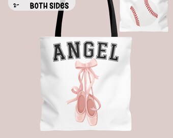 Personalized Sports Tote Bag: Cheer, Dance, Softball, Baseball