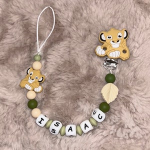 Disney Lion King pacifier clip Simba baby boy girl with personalized key ring