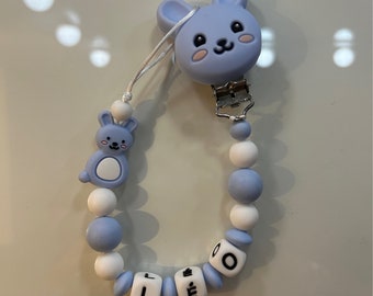 Personalized baby pacifier clip Rabbit