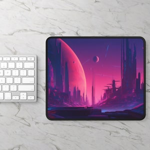LoFi Mouse Pad - CYBERTRON - Gaming Mouse Pad - Office Aesthetic Decoration - LoFi Office Decor - Workspace - Desk Mat - Home Office Decor