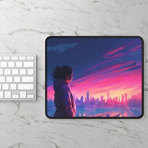 LoFi Mouse Pad - DISTANT DREAMS - Office Aesthetic Decoration - Gaming Mouse Pad - Office Decor - Workspace - Desk Mat - Home Office Decor