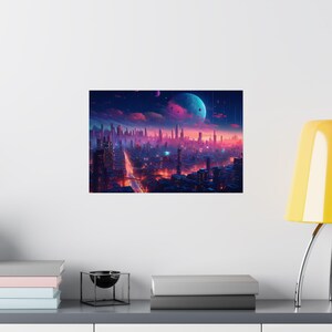Póster LoFi - SKYPULSE - Impresión de póster - Pósteres mate - Decoración de pared - Arte de pared cósmico - Impresión artística - Arte de póster - Decoración de habitación - Arte de pared LoFi