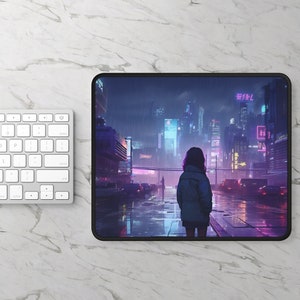 LoFi Mouse Pad - NEON DREAMS - Gaming Mouse Pad - Office Aesthetic Decoration - LoFi Office Decor - Workspace - Desk Mat - Home Office Decor