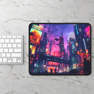 LoFi Mouse Pad - OFFWORLD - Office Aesthetic Decoration - Gaming Mouse Pad - LoFi Office Decor - Workspace - Desk Mat - Home Office Decor