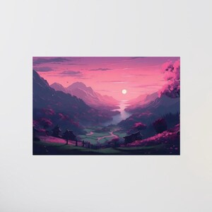 Póster LoFi - NARA MOON - Impresión de póster - Pósteres mate - Decoración de pared - Arte mural japonés - Impresión artística - Arte de póster - Decoración de habitación - Arte mural LoFi