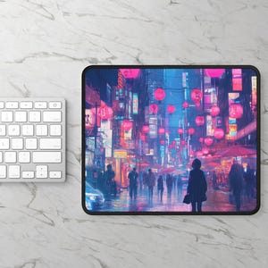 LoFi Mouse Pad - RAIJIN - Office Aesthetic Decoration - Gaming Mouse Pad - LoFi Office Decor - Home Workspace - Desk Mat - Home Office Decor